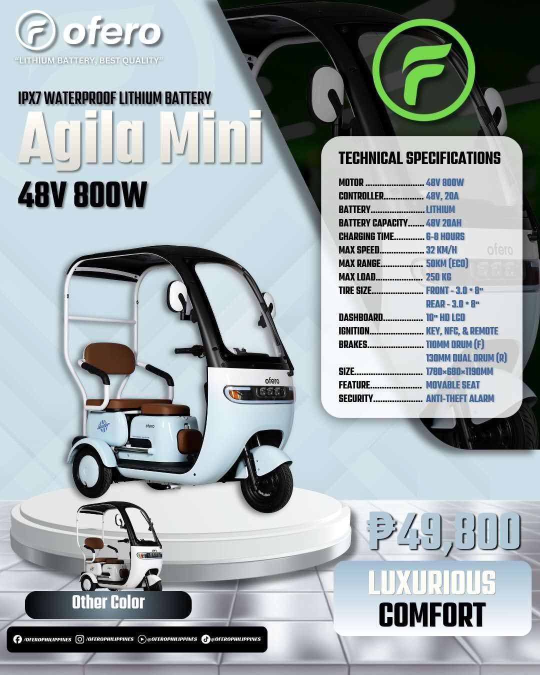 Ofero Agila Mini electric vehicle Philippines