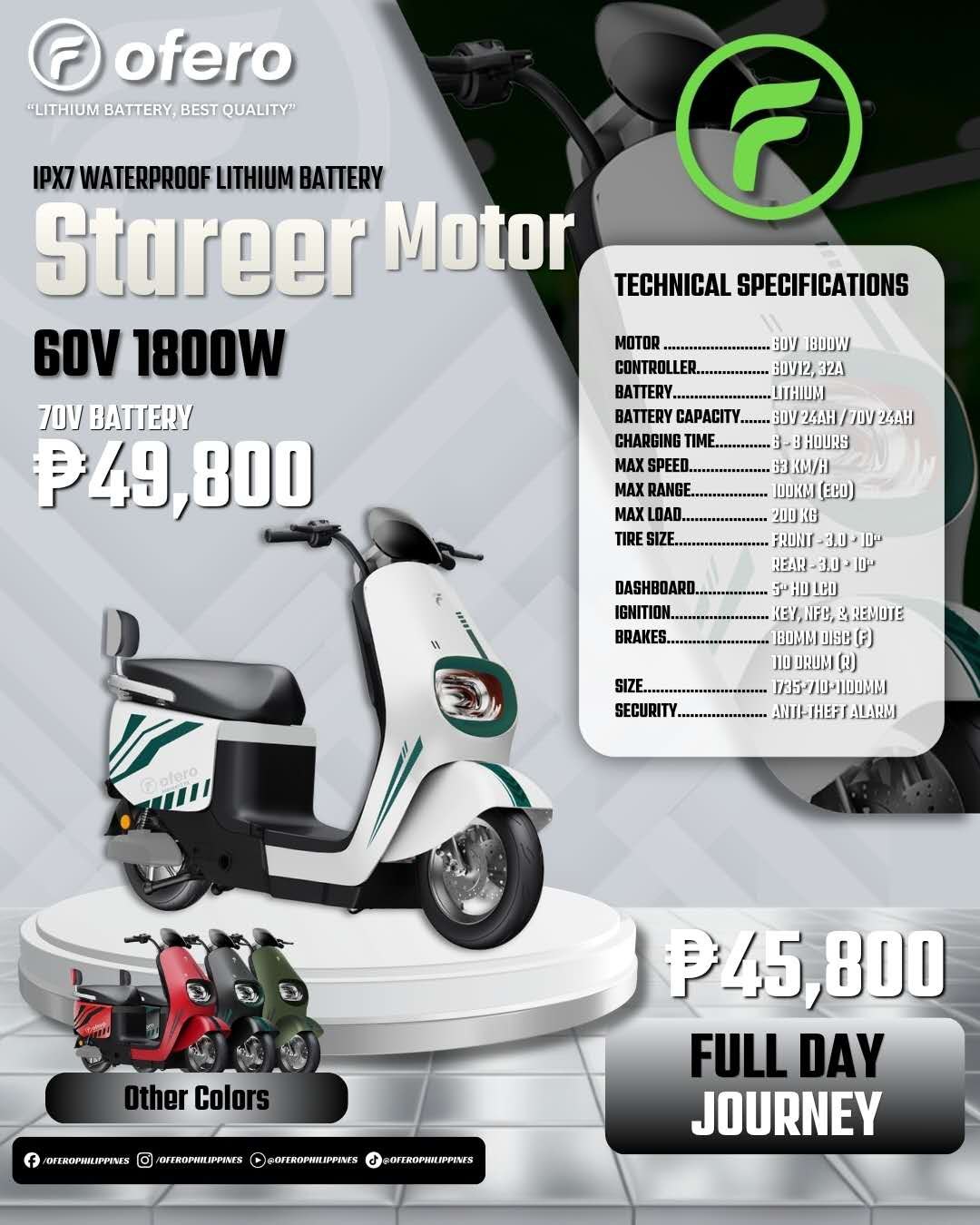 Ofero Stareer Motor electric vehicle Philippines