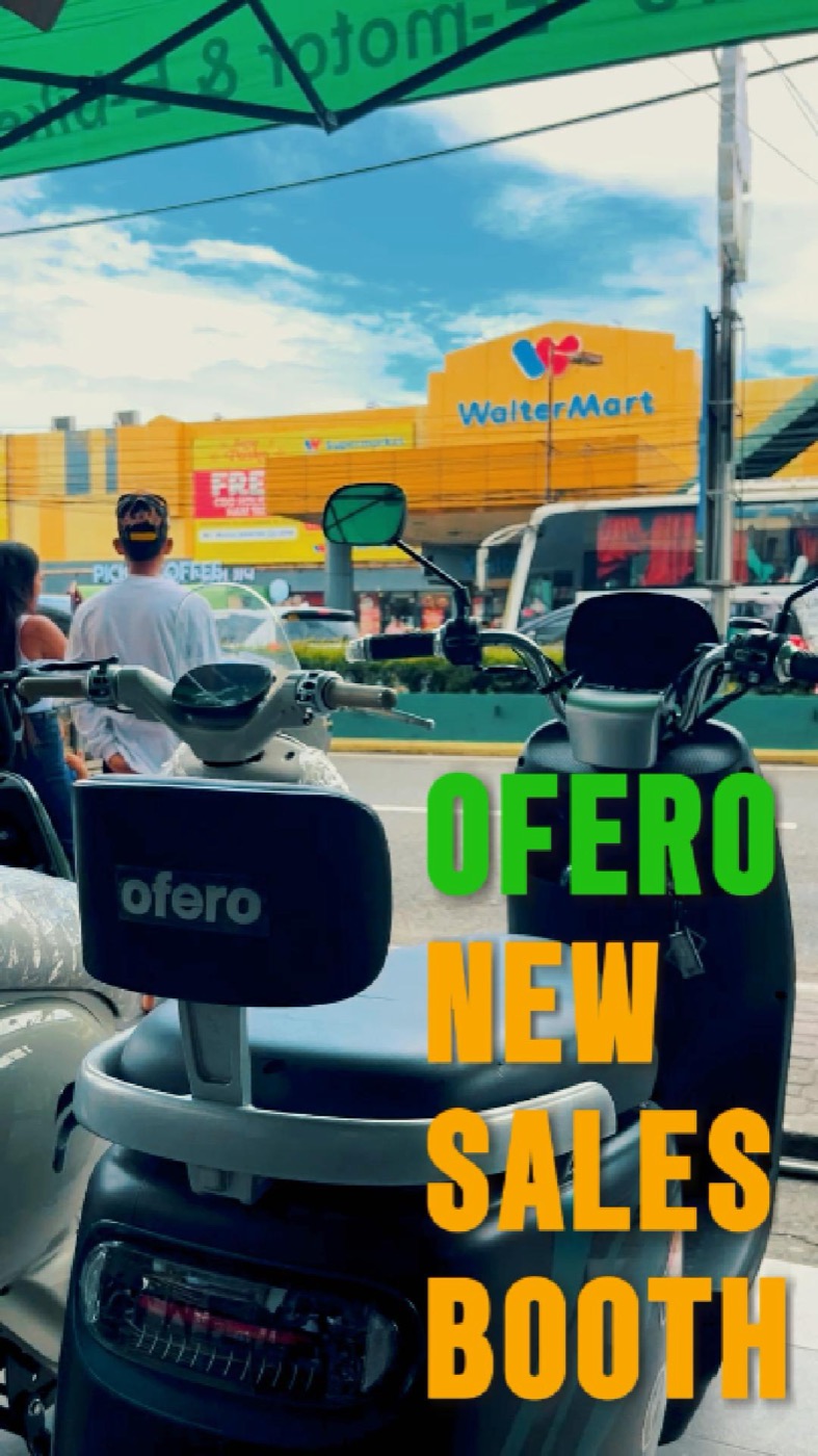 Ofero new sales booth photo at Dasmarinas with e-bike display